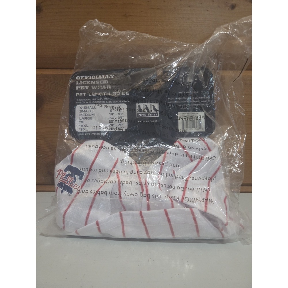 NWT Pets First MLB Phillies Dog Jersey, Size Small C4 - Picture 2 of 4